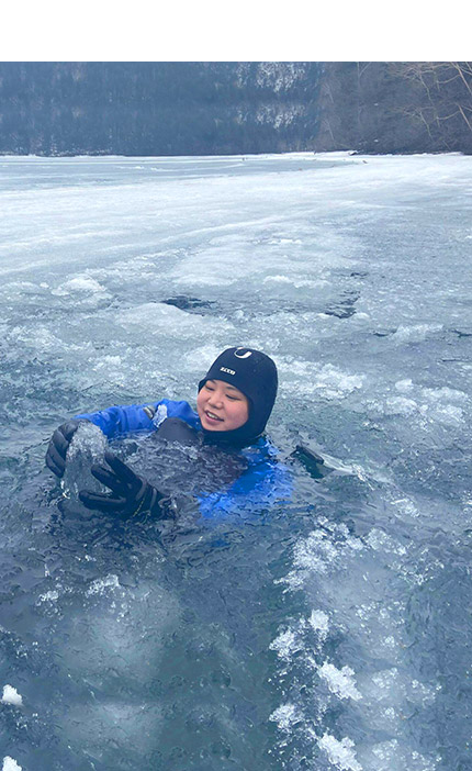 然別湖融冰漫步